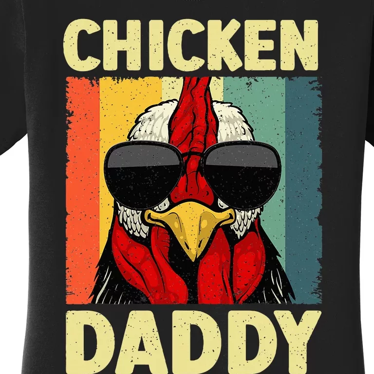 Funny Chicken Daddy Design For Dad Farmer Women's T-Shirt