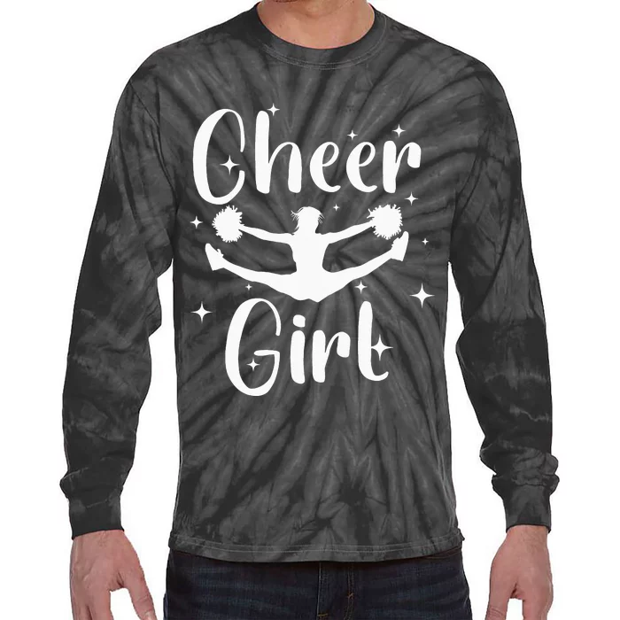 Funny Cheerleader Design For  Cheerleading Tie-Dye Long Sleeve Shirt