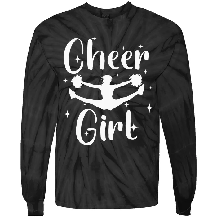 Funny Cheerleader Design For  Cheerleading Tie-Dye Long Sleeve Shirt