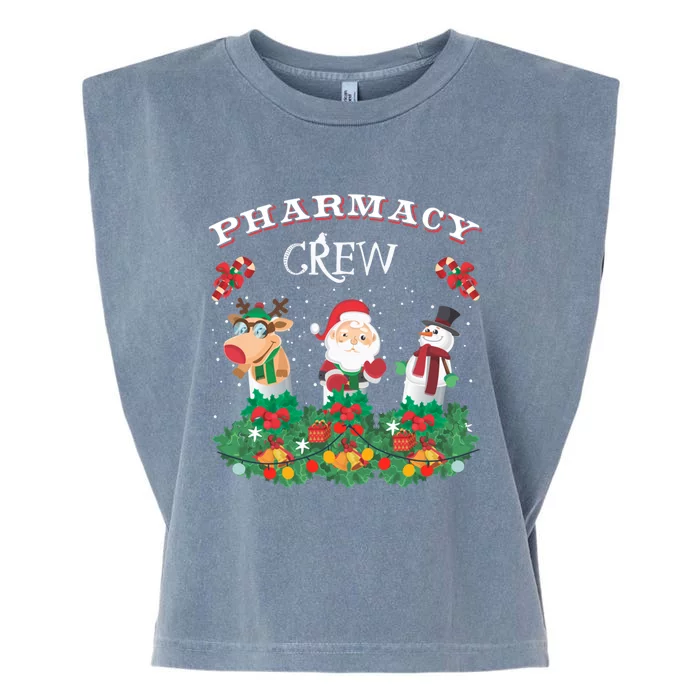 Funny Christmas Design Gift Idea Pharmacy Crew Xmas Holiday Gift Garment-Dyed Women's Muscle Tee