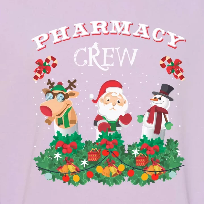 Funny Christmas Design Gift Idea Pharmacy Crew Xmas Holiday Gift Garment-Dyed Sweatshirt