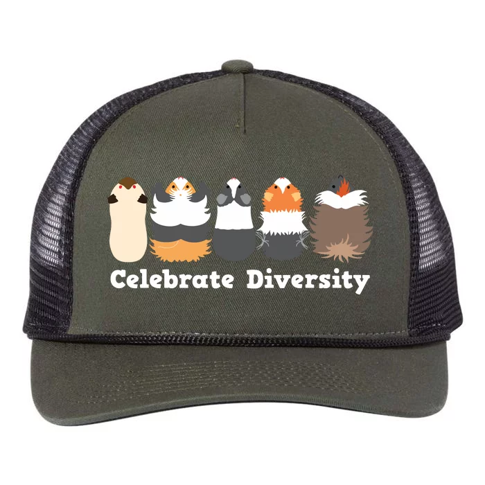 Funny Celebrate Diversity Cute Shirts For Guinea Pig Lovers Retro Rope Trucker Hat Cap