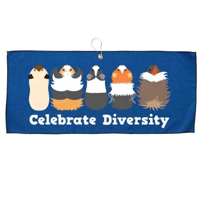 Funny Celebrate Diversity Cute Shirts For Guinea Pig Lovers Large Microfiber Waffle Golf Towel