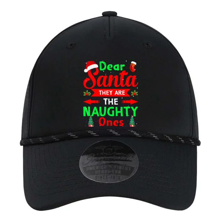 Funny Christmas Dear Santa They Are The Naughty Ones Pajama Performance The Dyno Cap