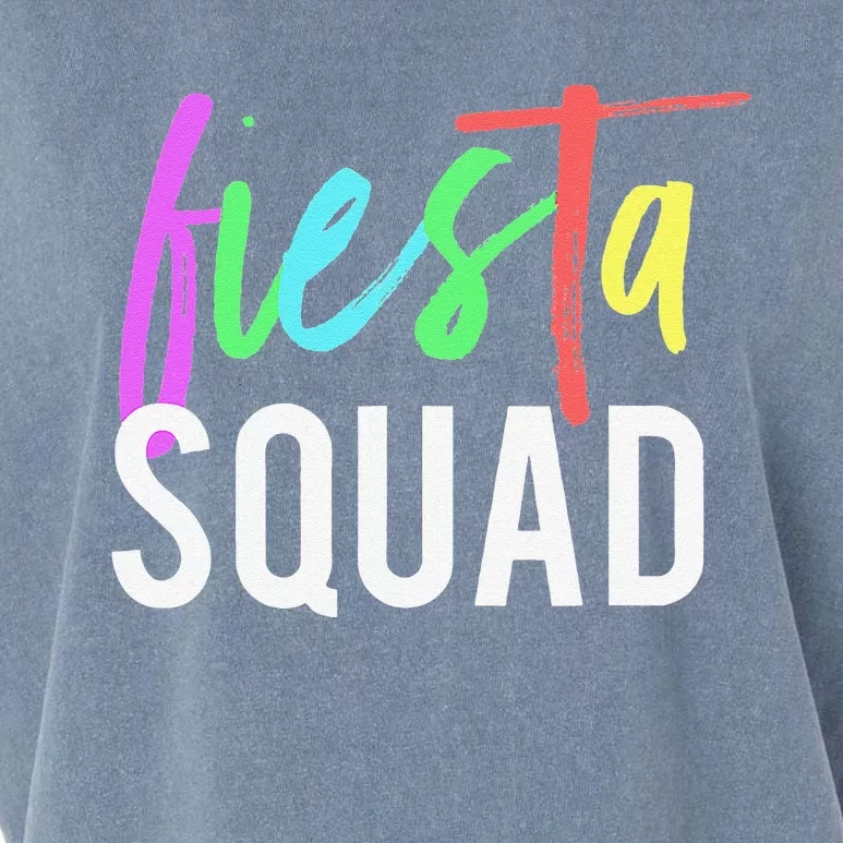 Funny Cinco De Mayo Fiesta Squad Design For Parties Funny Garment-Dyed Women's Muscle Tee