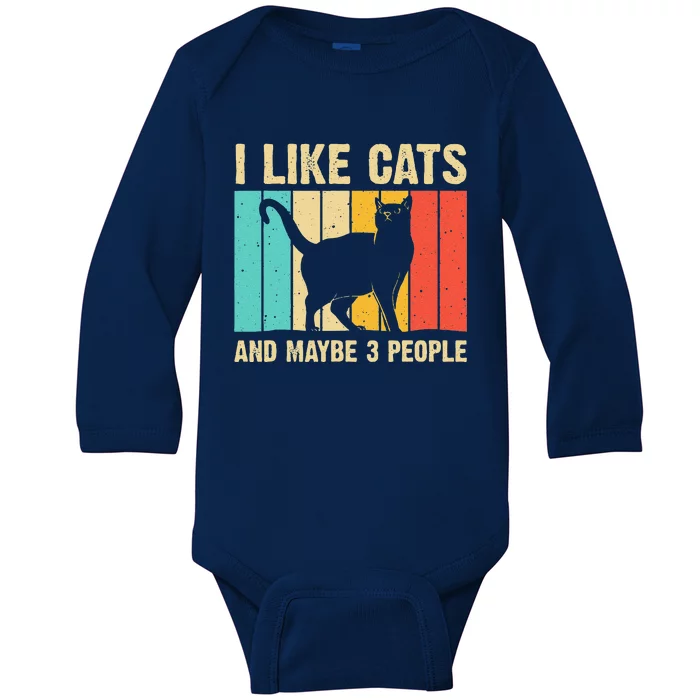 Funny Cat Design Cat Lover For Women Animal Introvert Gift Baby Long Sleeve Bodysuit