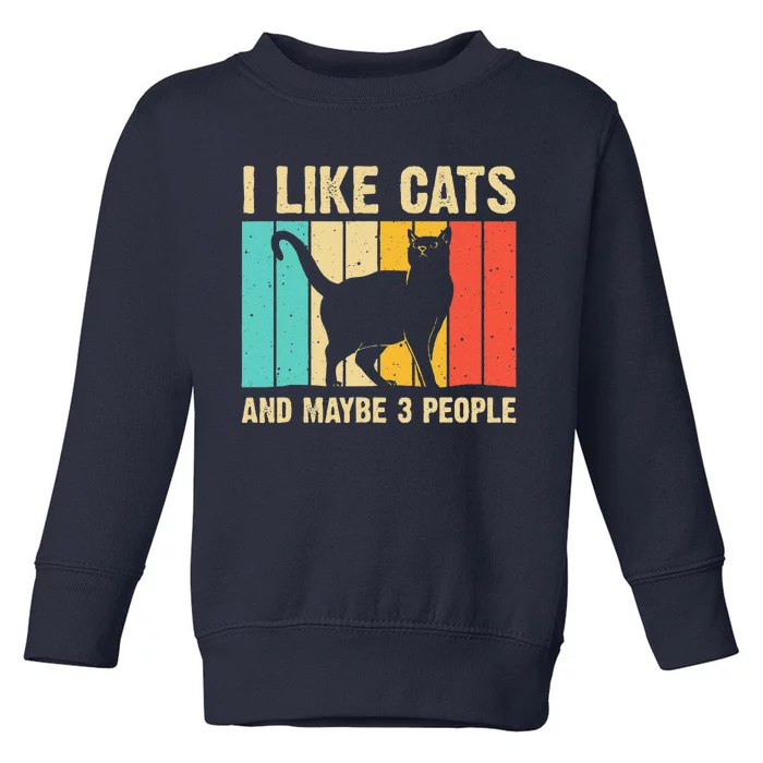 Funny Cat Design Cat Lover For Women Animal Introvert Gift Toddler Sweatshirt