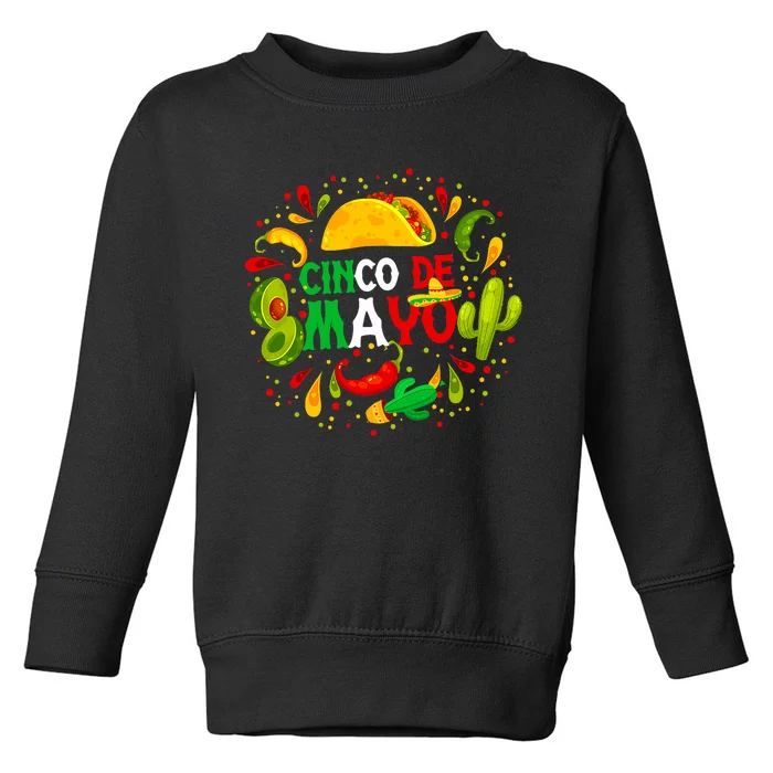 Fiesta Cinco De Mayo Party Mexican Toddler Sweatshirt