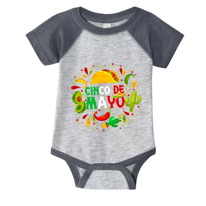 Fiesta Cinco De Mayo Party Mexican Infant Baby Jersey Bodysuit