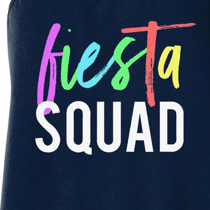 Funny Cinco De Mayo Fiesta Squad Design For Parties Women's Racerback Tank