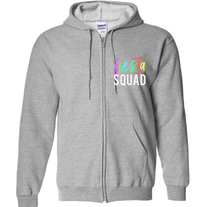 Funny Cinco De Mayo Fiesta Squad Design For Parties Full Zip Hoodie