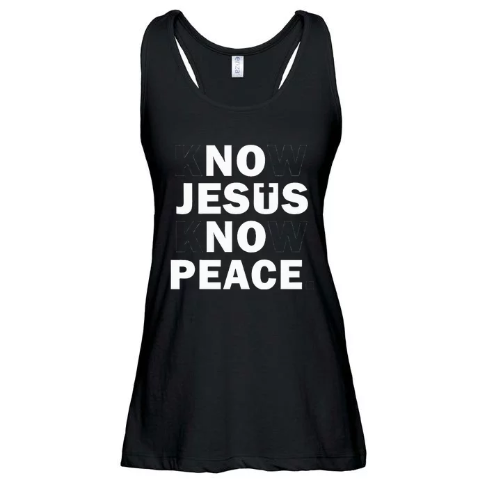 Faithful Cross Discover Peace Through Jesus Ladies Essential Flowy Tank