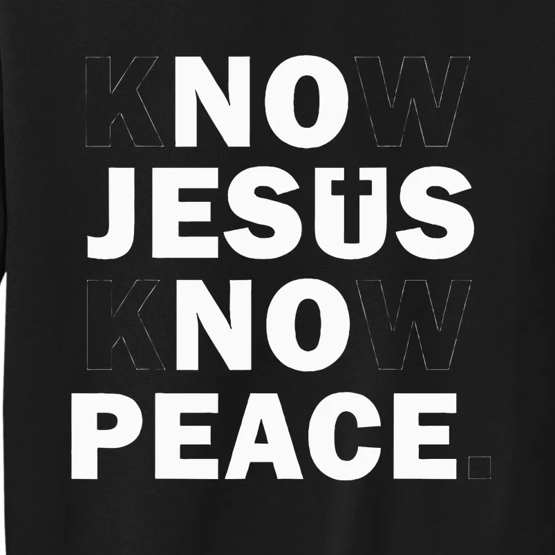 Faithful Cross Discover Peace Through Jesus Tall Sweatshirt