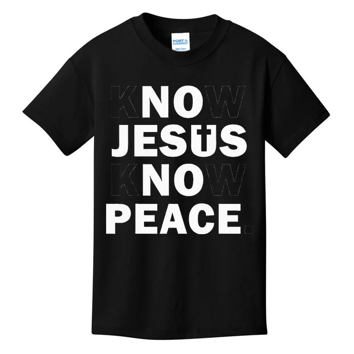 Faithful Cross Discover Peace Through Jesus Kids T-Shirt