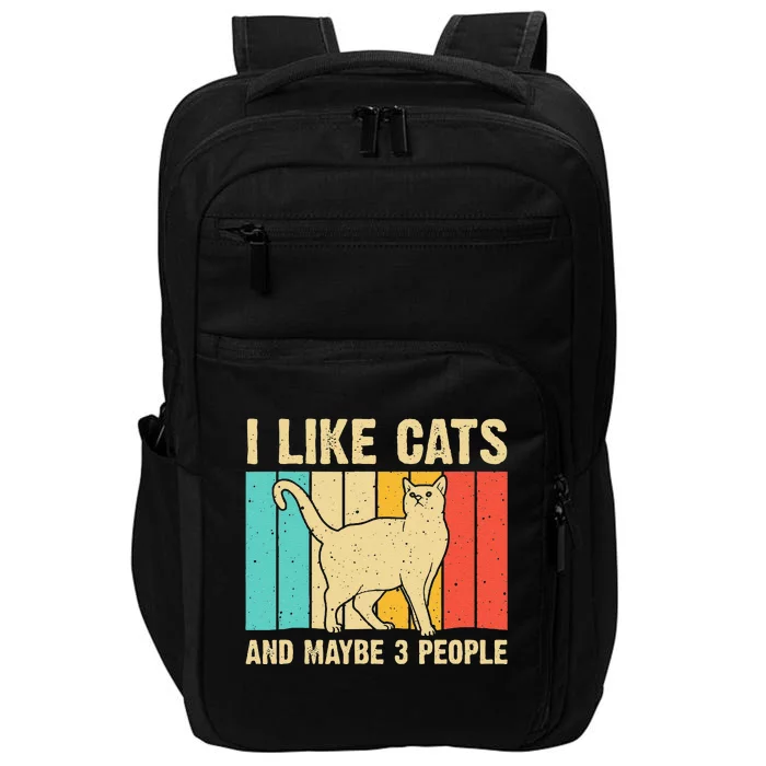 Funny Cat Design Cat Lover For Women Animal Introvert Impact Tech Backpack