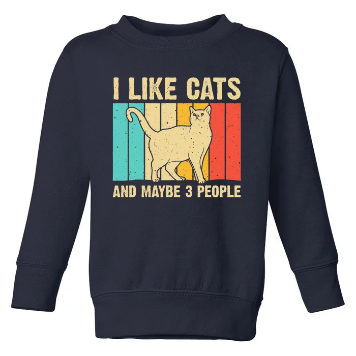 Funny Cat Design Cat Lover For Women Animal Introvert Toddler Sweatshirt