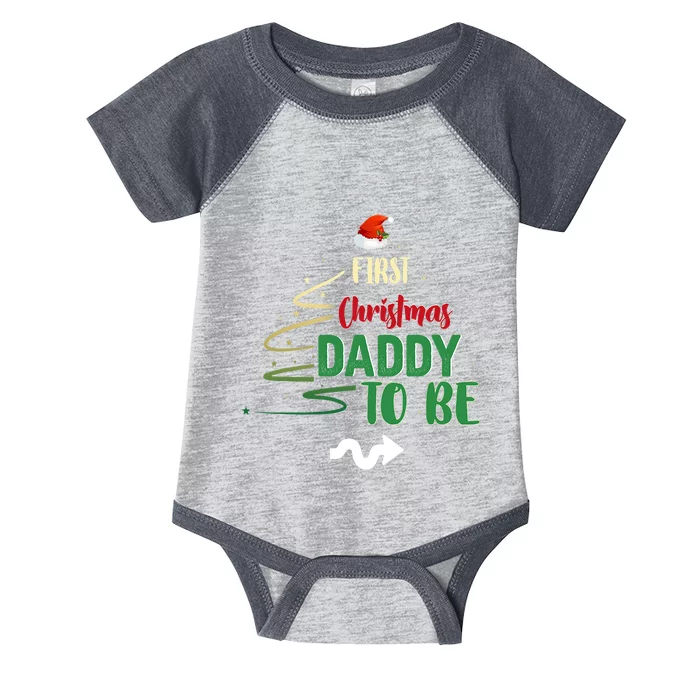 First Christmas Daddy To Be Pregnancy Announcement Xmas Family Infant Baby Jersey Bodysuit