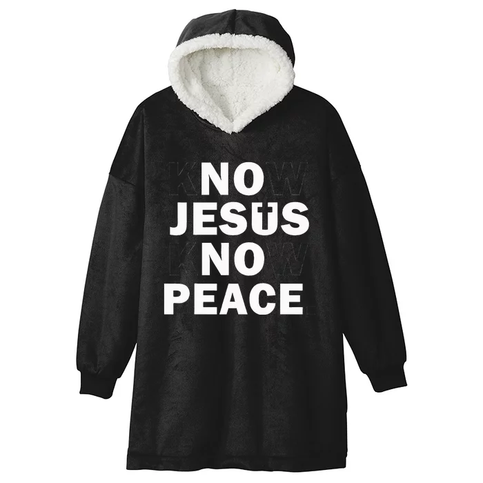 Faithful Cross Discover Peace Through Jesus Hooded Wearable Blanket