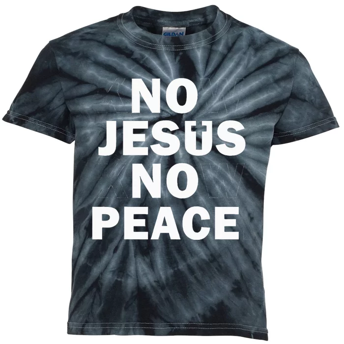 Faithful Cross Discover Peace Through Jesus Kids Tie-Dye T-Shirt