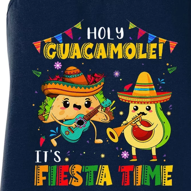 Funny Cinco De Mayo Holy Guacamole It's Fiesta Time Avocado Women's Racerback Tank