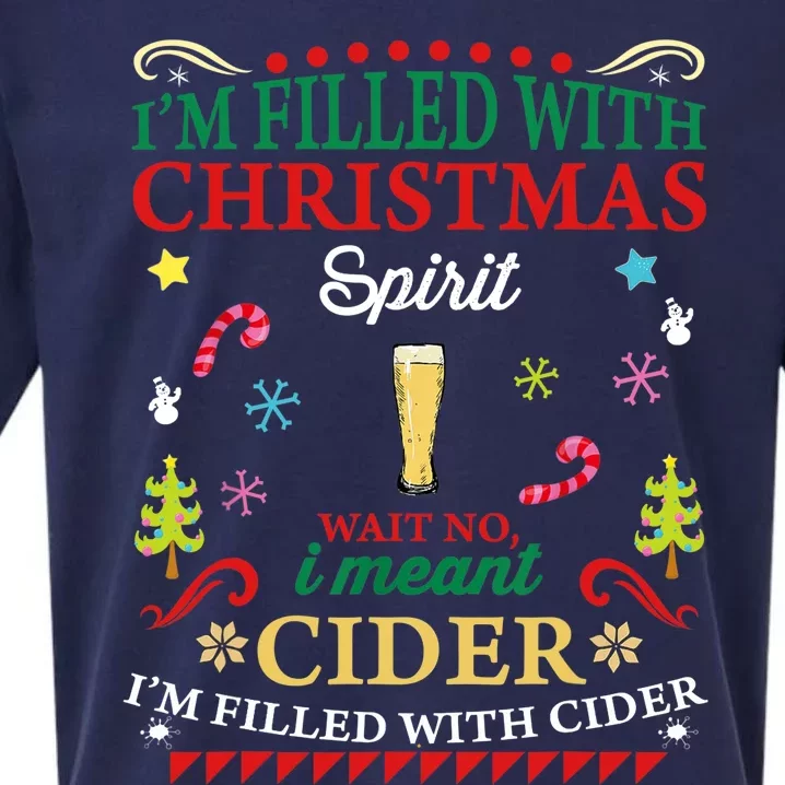 Funny Christmas Design For Cider Alcoholic Spirits Lovers Sueded Cloud Jersey T-Shirt