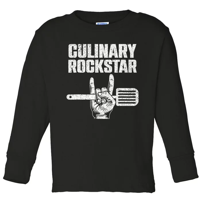 Funny Culinary Design For Women Chef Cook Culinary Lover Toddler Long Sleeve Shirt