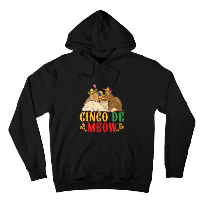 Funny Cinco De Mayo Gift Cinco De Meow Cat Sombrero Tall Hoodie