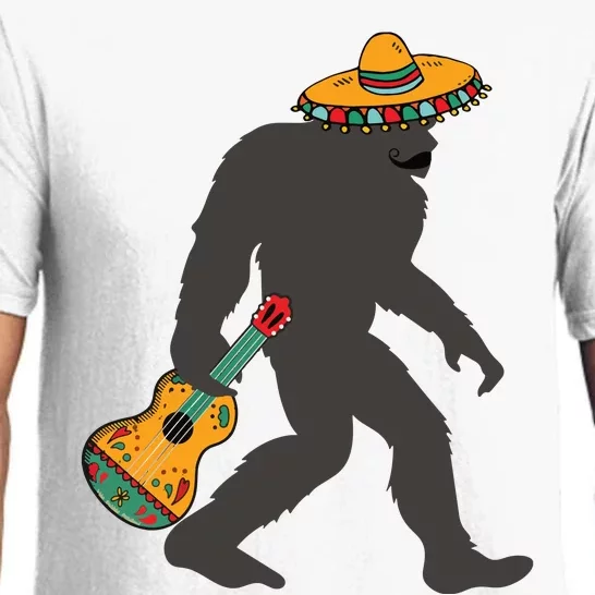 Funny Cinco De Mayo Bigfoot Mexican Guitar Cinco De Mayo Pajama Set