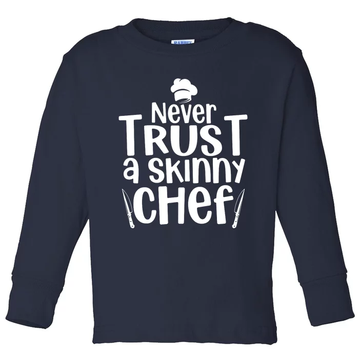 Funny Chef Design For Men Women Culinary Chef Cook Cooking Toddler Long Sleeve Shirt