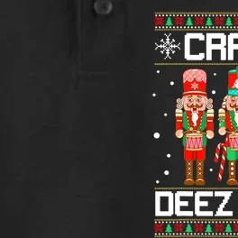 Funny Crack Deez Nuts Ugly Christmas Sweater Xmas Nutcracker Dry Zone Grid Performance Polo