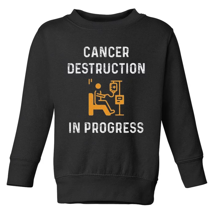 Fighting Cancer Destruction In Progress Toddler Sweatshirt