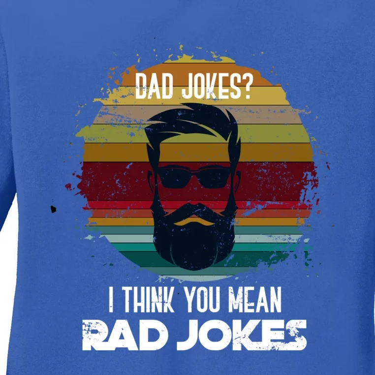 Funny Cringe Dad Puns Rad Jokes Fathers Day Gift Dad Jokes Gift Ladies Long Sleeve Shirt