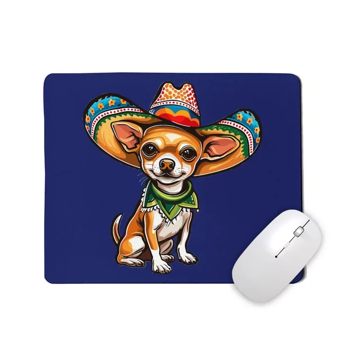 Funny Cinco De Mayo Chihuahua Graphic Mousepad