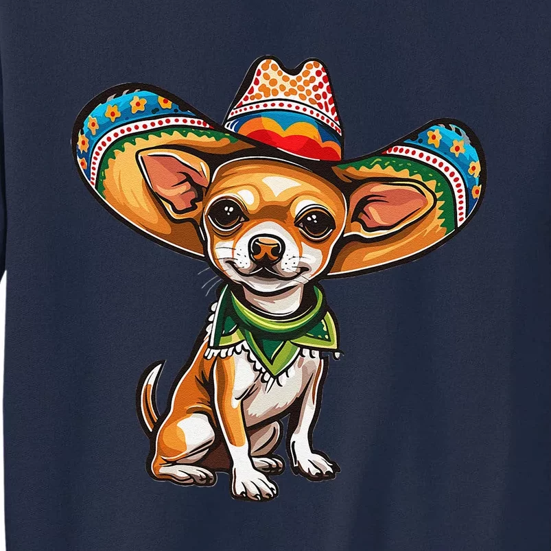 Funny Cinco De Mayo Chihuahua Graphic Tall Sweatshirt