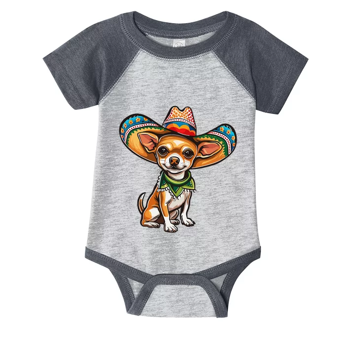 Funny Cinco De Mayo Chihuahua Graphic Infant Baby Jersey Bodysuit