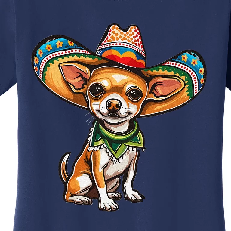 Funny Cinco De Mayo Chihuahua Graphic Women's T-Shirt