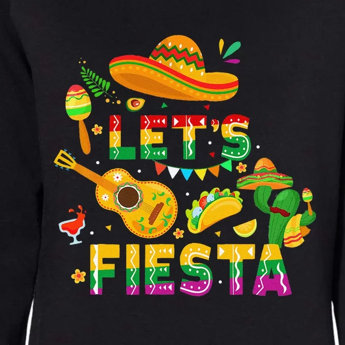 Funny Cinco De Mayo Mexican Guitar Cactus Lets Fiesta Womens California Wash Sweatshirt