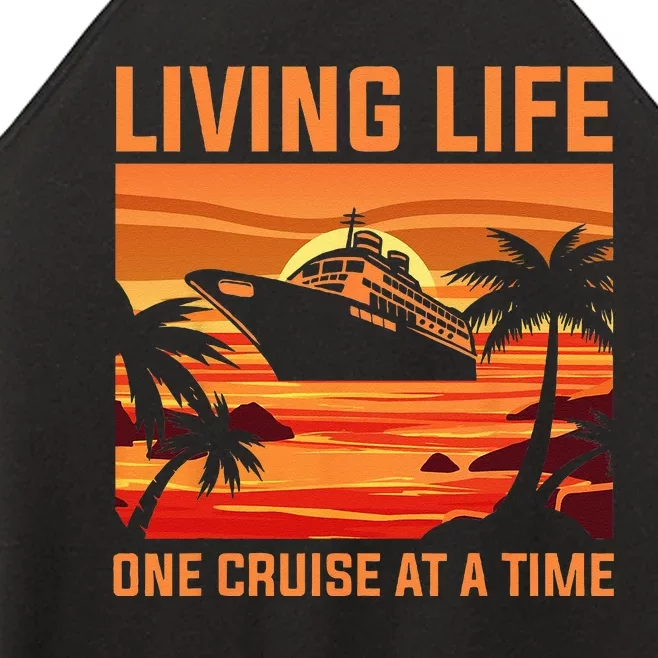 Funny Cruising Designs Men Women Cruise Ship Cruising Lovers Women’s Perfect Tri Rocker Tank