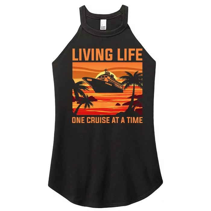 Funny Cruising Designs Men Women Cruise Ship Cruising Lovers Women’s Perfect Tri Rocker Tank