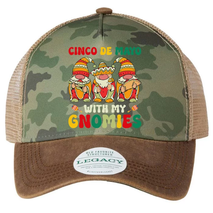 Funny Cinco De Mayo With My Gnomies Trio Gnomes Legacy Tie Dye Trucker Hat