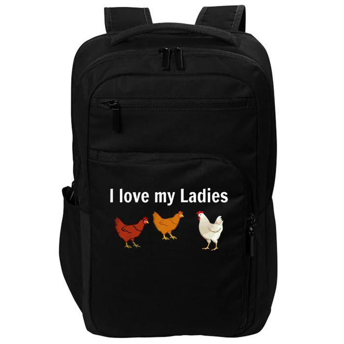 Funny Chicken Design Chicken Farmers Impact Tech Backpack