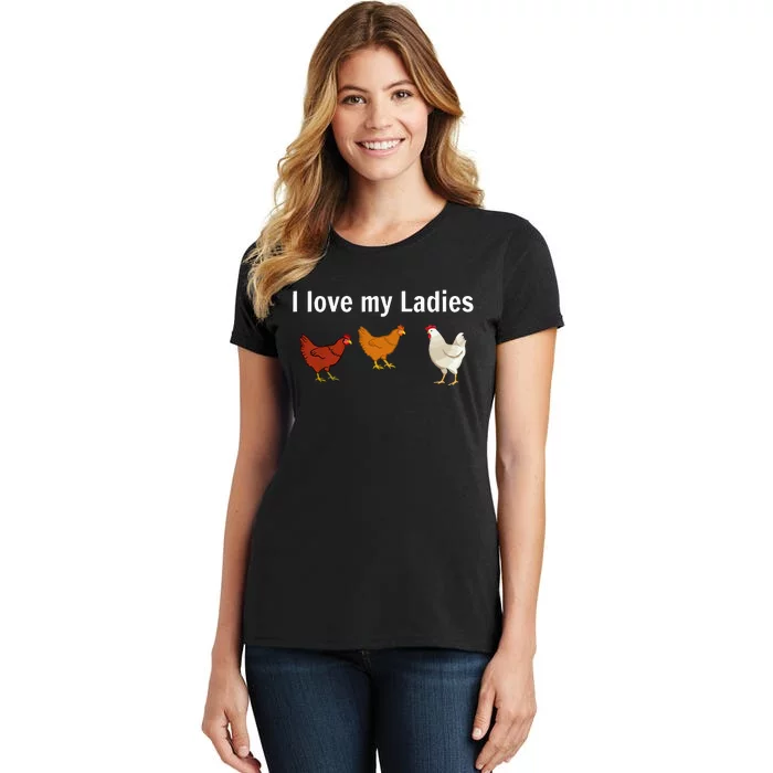 Funny Chicken Design Chicken Farmers Women's T-Shirt