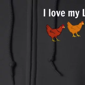 Funny Chicken Design Chicken Farmers Full Zip Hoodie