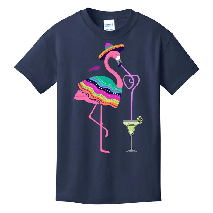 Flamingo Cinco De Mayo Kids T-Shirt