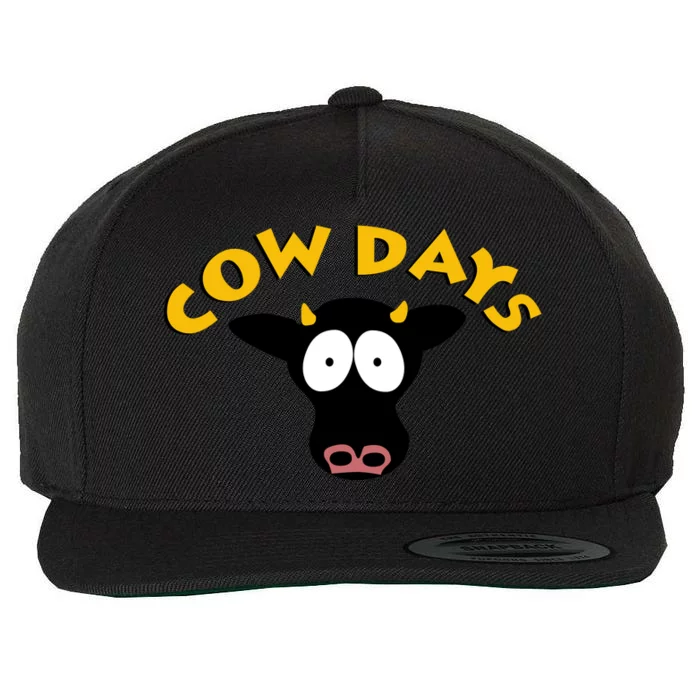 Funny Cow Days Cool Design Wool Snapback Cap