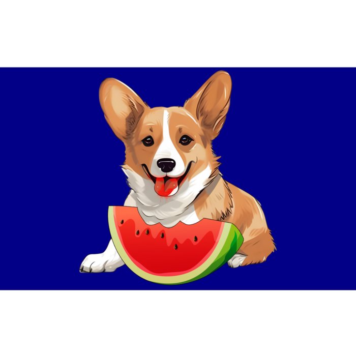 Funny Corgi Dog With Watermelon Slice Summer Vacation Meaningful Gift Bumper Sticker