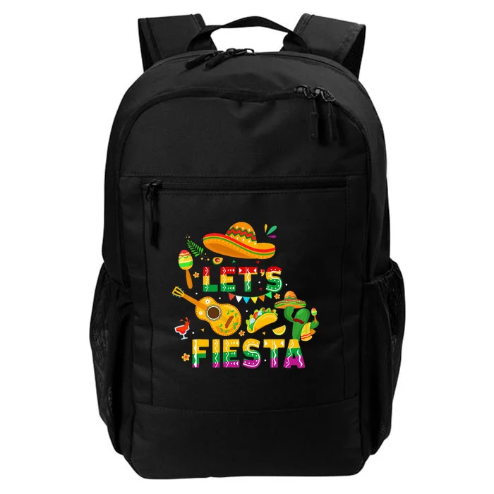 Funny Cinco De Mayo Mexican Guitar Cactus LetS Fiesta Daily Commute Backpack