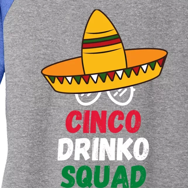 Funny Cinco De Mayo Cinco O Squad Ing Party Fiesta Cool Gift Women's Tri-Blend 3/4-Sleeve Raglan Shirt