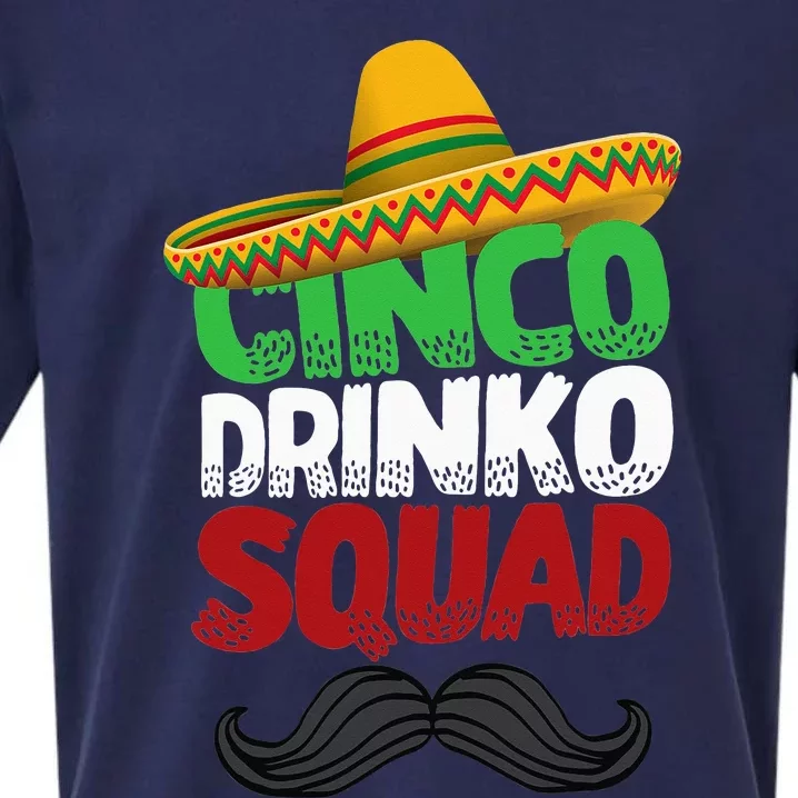 funny Cinco Drinko Squad Party Mexican Fiesta Sueded Cloud Jersey T-Shirt