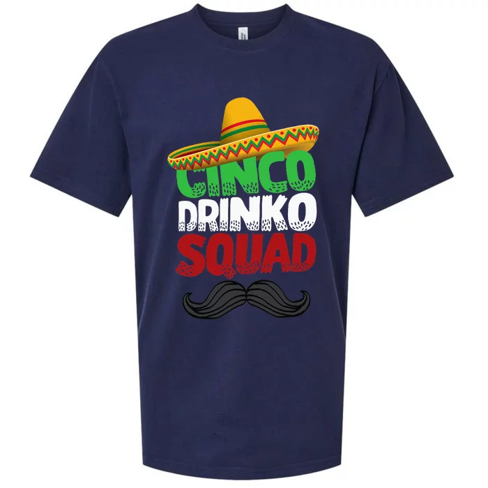 funny Cinco Drinko Squad Party Mexican Fiesta Sueded Cloud Jersey T-Shirt